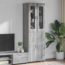 Highboard z półką FLORIN Szary Sonoma 60 x 35 x 182 cm