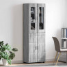 Highboard z półką FLORIN Szary Sonoma 60 x 35 x 182 cm