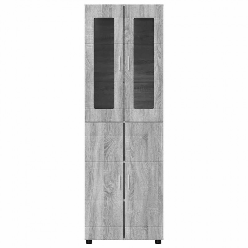 Highboard z półką FLORIN Szary Sonoma 60 x 35 x 182 cm