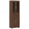 Highboard z półką FLORIN Brązowy dąb 60 x 35 x 182 cm