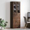 Highboard z półką FLORIN Brązowy dąb 60 x 35 x 182 cm