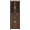 Highboard z półką FLORIN Brązowy dąb 60 x 35 x 182 cm