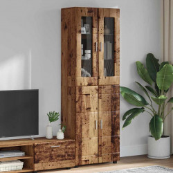 Highboard z półką FLORIN Stare drewno 60 x 35 x 182 cm