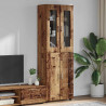 Highboard z półką FLORIN Stare drewno 60 x 35 x 182 cm