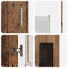 Highboard z półką FLORIN Stare drewno 60 x 35 x 182 cm