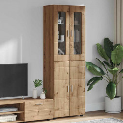 Highboard z półką FLORIN Dąb rzemieślniczy 60 x 35 x 182 cm