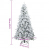 Sztuczna choinka z zawiasami z podstawą Biały 180 cm PE i PVC