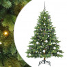 Sztuczna choinka z 150 diodami LED Zielony 150 cm PE i PVC