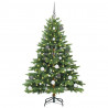 Sztuczna choinka z 150 diodami LED Zielony 150 cm PE i PVC
