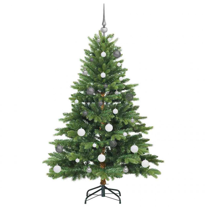 Sztuczna choinka z 150 diodami LED Zielony 150 cm PE i PVC