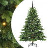 Sztuczna choinka z 150 diodami LED Zielony 150 cm PE i PVC