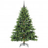 Sztuczna choinka z 150 diodami LED Zielony 150 cm PE i PVC