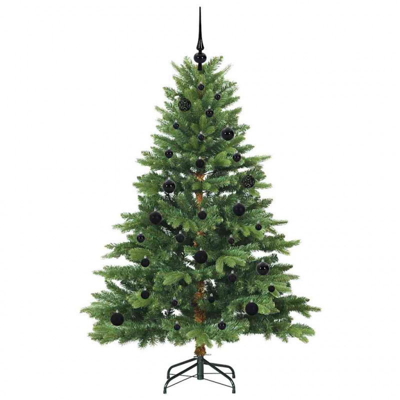 Sztuczna choinka z 150 diodami LED Zielony 150 cm PE i PVC