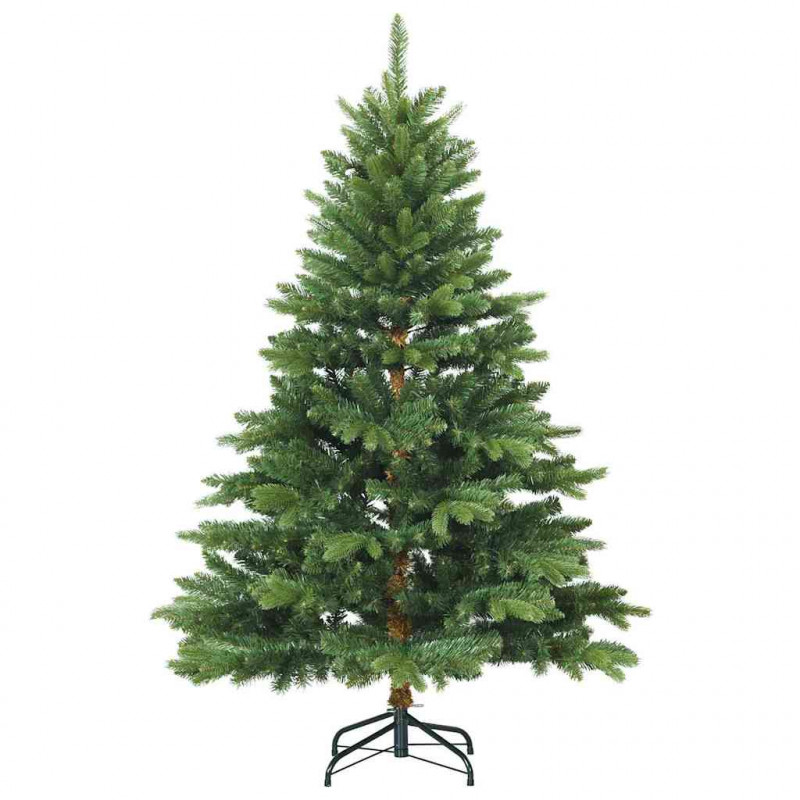 Sztuczna choinka z 150 diodami LED Zielony 150 cm PE i PVC