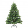 Sztuczna choinka z 150 diodami LED Zielony 150 cm PE i PVC