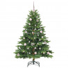 Sztuczna choinka z 150 diodami LED Zielony 150 cm PE i PVC