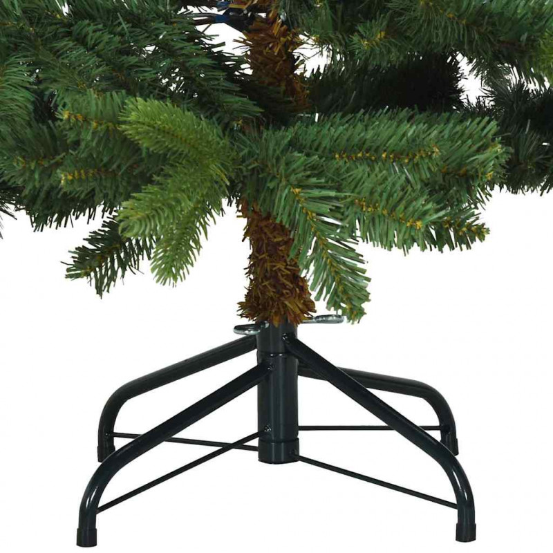 Sztuczna choinka z 150 diodami LED Zielony 150 cm PE i PVC