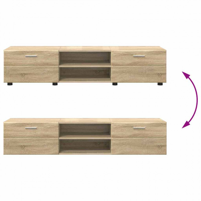 Zestaw szafek RTV FLORIN Dąb Sonoma Materiał drewnopochodny