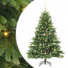 Sztuczna choinka z 150 diodami LED Zielony 150 cm PE i PVC