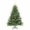 Sztuczna choinka z 150 diodami LED Zielony 150 cm PE i PVC