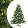 Sztuczna choinka z 150 diodami LED Zielony 150 cm PE i PVC