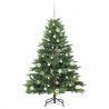 Sztuczna choinka z 150 diodami LED Zielony 150 cm PE i PVC