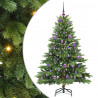 Sztuczna choinka z 150 diodami LED Zielony 150 cm PE i PVC