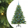Sztuczna choinka z 150 diodami LED Zielony 150 cm PE i PVC