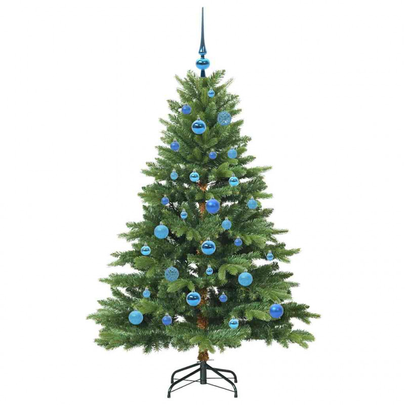 Sztuczna choinka z 150 diodami LED Zielony 150 cm PE i PVC