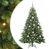 Sztuczna choinka z 300 diodami LED Zielony 180 cm PE i PVC