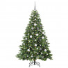 Sztuczna choinka z 300 diodami LED Zielony 180 cm PE i PVC