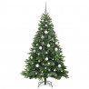 Sztuczna choinka z 300 diodami LED Zielony 180 cm PE i PVC