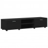 Zestaw szafek RTV z półką FLORIN Czarny Materiał drewnopochodny