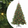 Sztuczna choinka z 300 diodami LED Zielony 180 cm PE i PVC