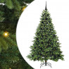 Sztuczna choinka z 300 diodami LED Zielony 180 cm PE i PVC