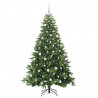 Sztuczna choinka z 300 diodami LED Zielony 180 cm PE i PVC