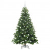 Sztuczna choinka z 300 diodami LED Zielony 180 cm PE i PVC