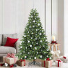 Sztuczna choinka z 300 diodami LED Zielony 180 cm PE i PVC