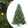 Sztuczna choinka z 300 diodami LED Zielony 180 cm PE i PVC