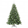 Sztuczna choinka z 300 diodami LED Zielony 180 cm PE i PVC