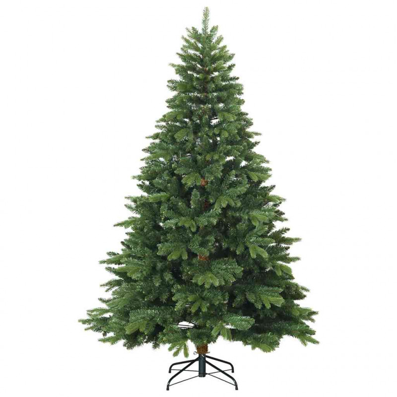 Sztuczna choinka z 300 diodami LED Zielony 180 cm PE i PVC