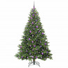 Sztuczna choinka z 300 diodami LED Zielony 180 cm PE i PVC