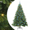 Sztuczna choinka z 300 diodami LED Zielony 180 cm PE i PVC