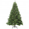 Sztuczna choinka z 300 diodami LED Zielony 210 cm PE i PVC