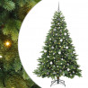 Sztuczna choinka z 300 diodami LED Zielony 210 cm PE i PVC