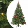 Sztuczna choinka z 300 diodami LED Zielony 210 cm PE i PVC