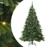 Sztuczna choinka z 300 diodami LED Zielony 210 cm PE i PVC