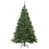 Sztuczna choinka z 300 diodami LED Zielony 210 cm PE i PVC