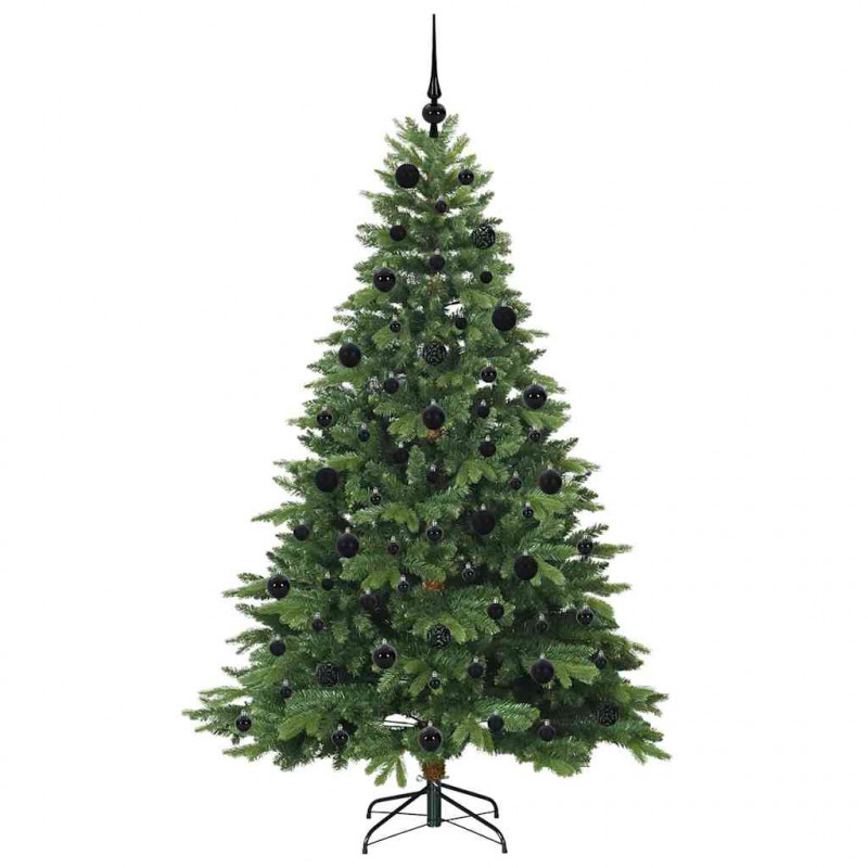 Sztuczna choinka z 300 diodami LED Zielony 210 cm PE i PVC