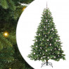 Sztuczna choinka z 300 diodami LED Zielony 210 cm PE i PVC